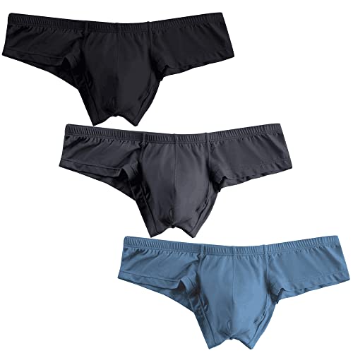 PHOLEEY Unterhosen Männer Slip Unterwäsche Herren Micro Modal Slips Niedrige Taille Weiche Atmungsaktive 3er-Pack von PHOLEEY