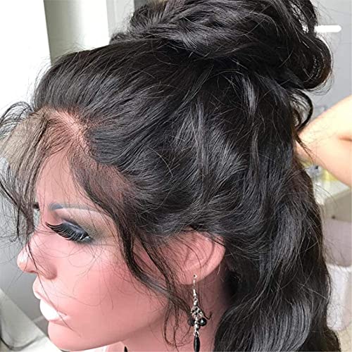 Perücken Haar Perücke Wigirl Körperwelle Perücken 13X6 Lace Front Perücken gezupft mit Babyhaar Brasilianische Echthaarperücken Kompatibel mit schwarzen Frauen Mode Perücken (Color : A, Size : 8 Inc von PHONME