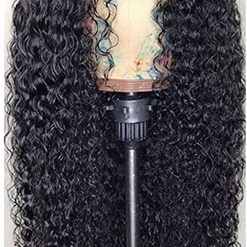 Perücken Haarperücke Kinky Curly 13X4 Lace Front Echthaarperücken Kompatibel mit Frauen Vorgezupft Natürliche Farbe Perückendichte 150% Mode Perücken (Color : A, Size : 14 Inch) von PHONME