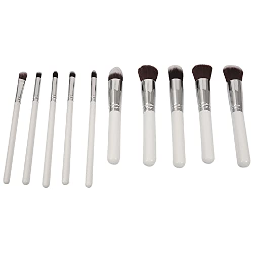 PHTOIT 10 Stücke Make-Up Pinsel Set Make-Up Pinsel Kosmetik Makeup Make-Up Werkzeug Pulver Lidschatten Kosmetik Set Weiß Silber von PHTOIT