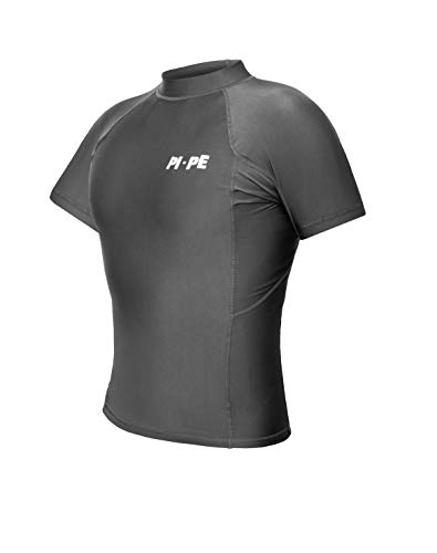 PI-PE Rash Guard Herren Kurzarm Active S/S M grau von PI-PE