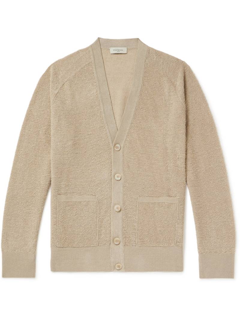 PIACENZA 1733 - Open-Knit Linen and Cotton-Blend Cardigan - Men - Neutrals - IT 48 von PIACENZA 1733