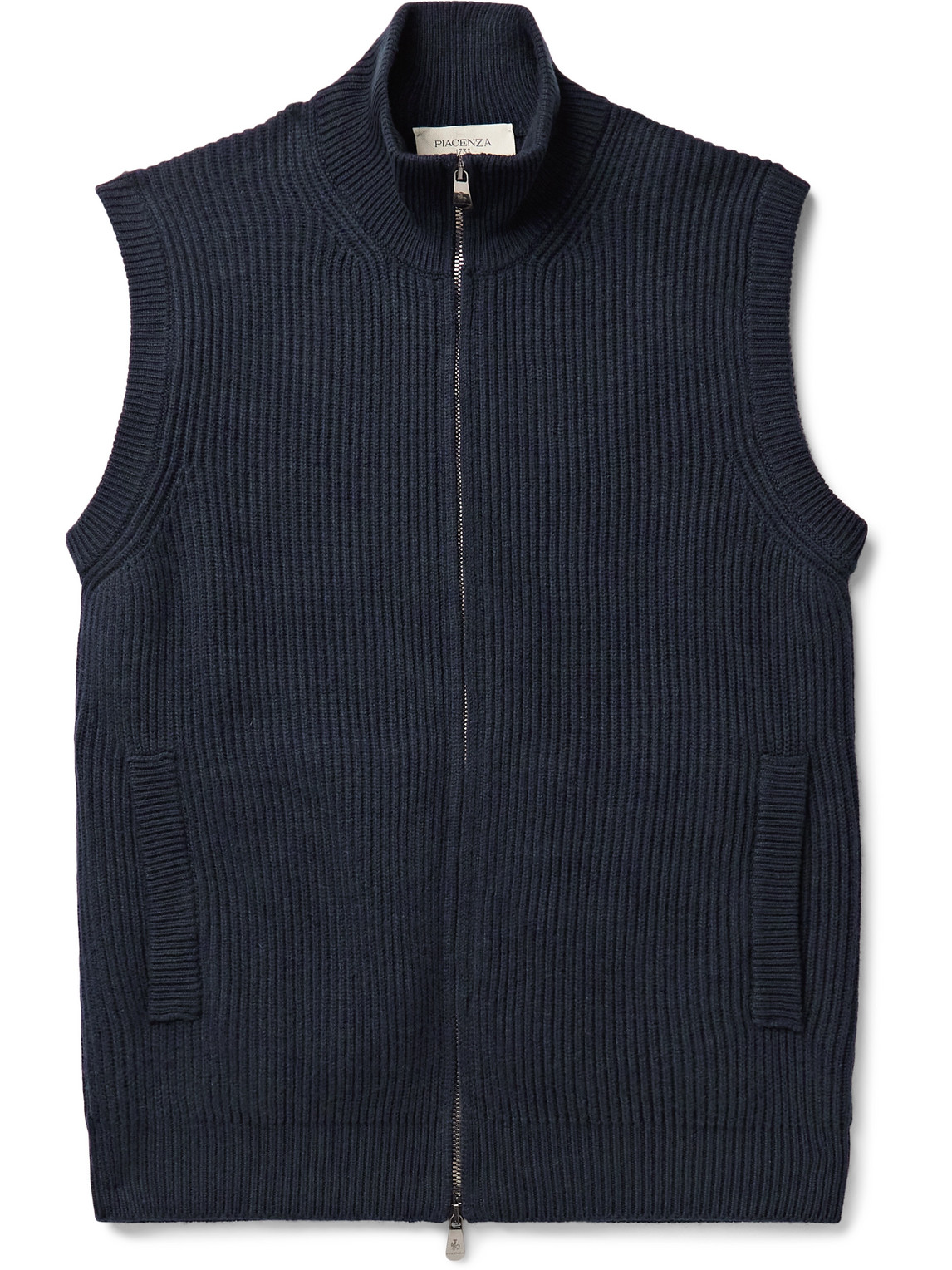 PIACENZA 1733 - Ribbed Cashmere Gilet - Men - Blue - IT 58 von PIACENZA 1733