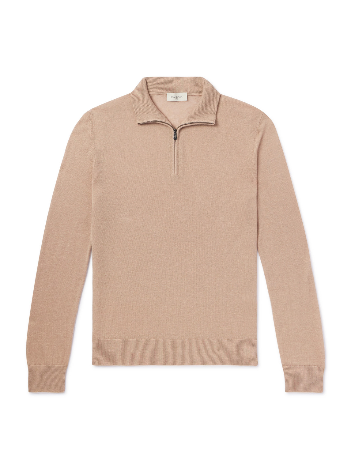 PIACENZA 1733 - Silk and Cashmere-Blend Half-Zip Sweater - Men - Neutrals - IT 54 von PIACENZA 1733