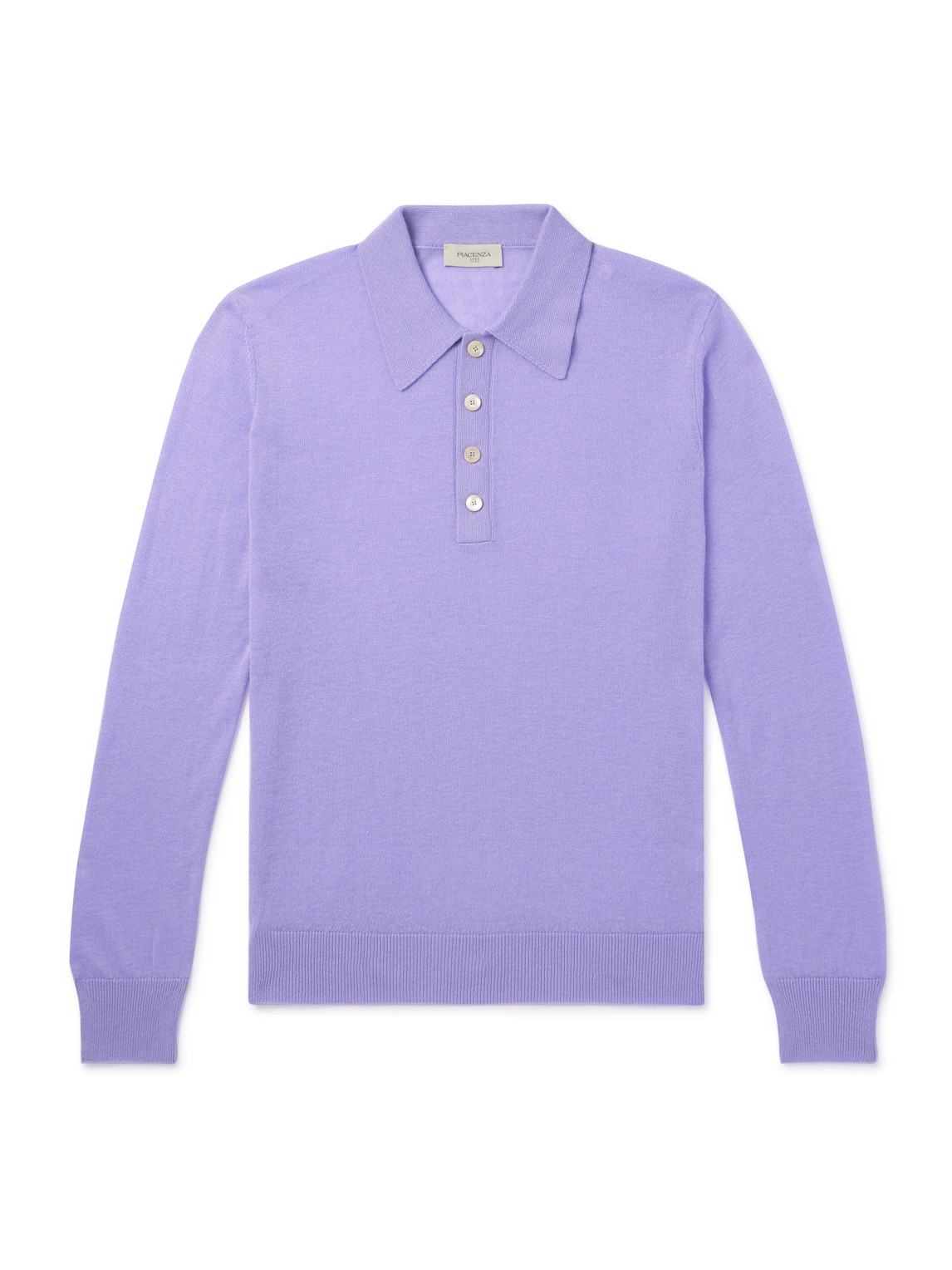 PIACENZA 1733 - Silk and Cashmere-Blend Polo Shirt - Men - Purple - IT 52 von PIACENZA 1733