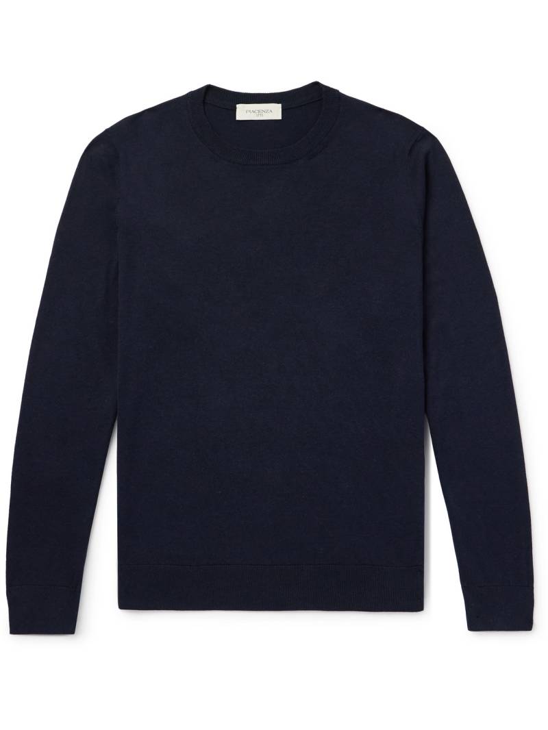 PIACENZA 1733 - Silk and Cotton-Blend Sweater - Men - Blue - IT 50 von PIACENZA 1733