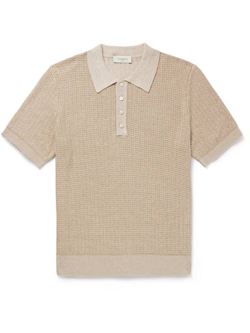 PIACENZA 1733 - Silk and Linen-Blend Polo Shirt - Men - Brown - IT 58 von PIACENZA 1733