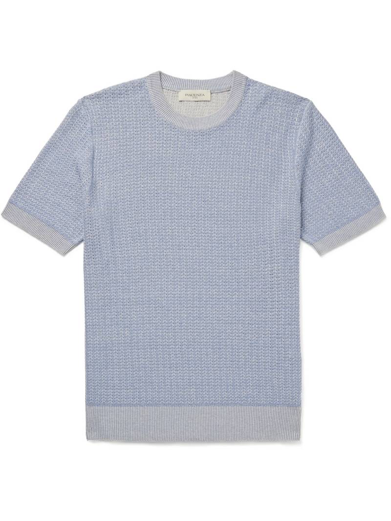 PIACENZA 1733 - Silk and Linen-Blend T-Shirt - Men - Blue - IT 58 von PIACENZA 1733