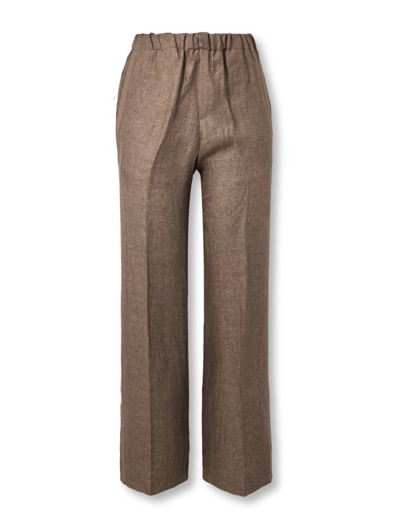 PIACENZA 1733 - Straight-Leg Linen Trousers - Men - Brown - IT 52 von PIACENZA 1733