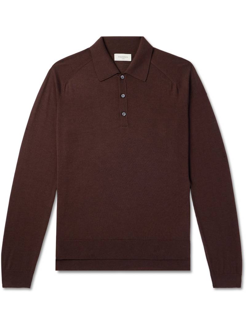 PIACENZA 1733 - Wool, Silk and Cashmere-Blend Polo Shirt - Men - Brown - IT 58 von PIACENZA 1733