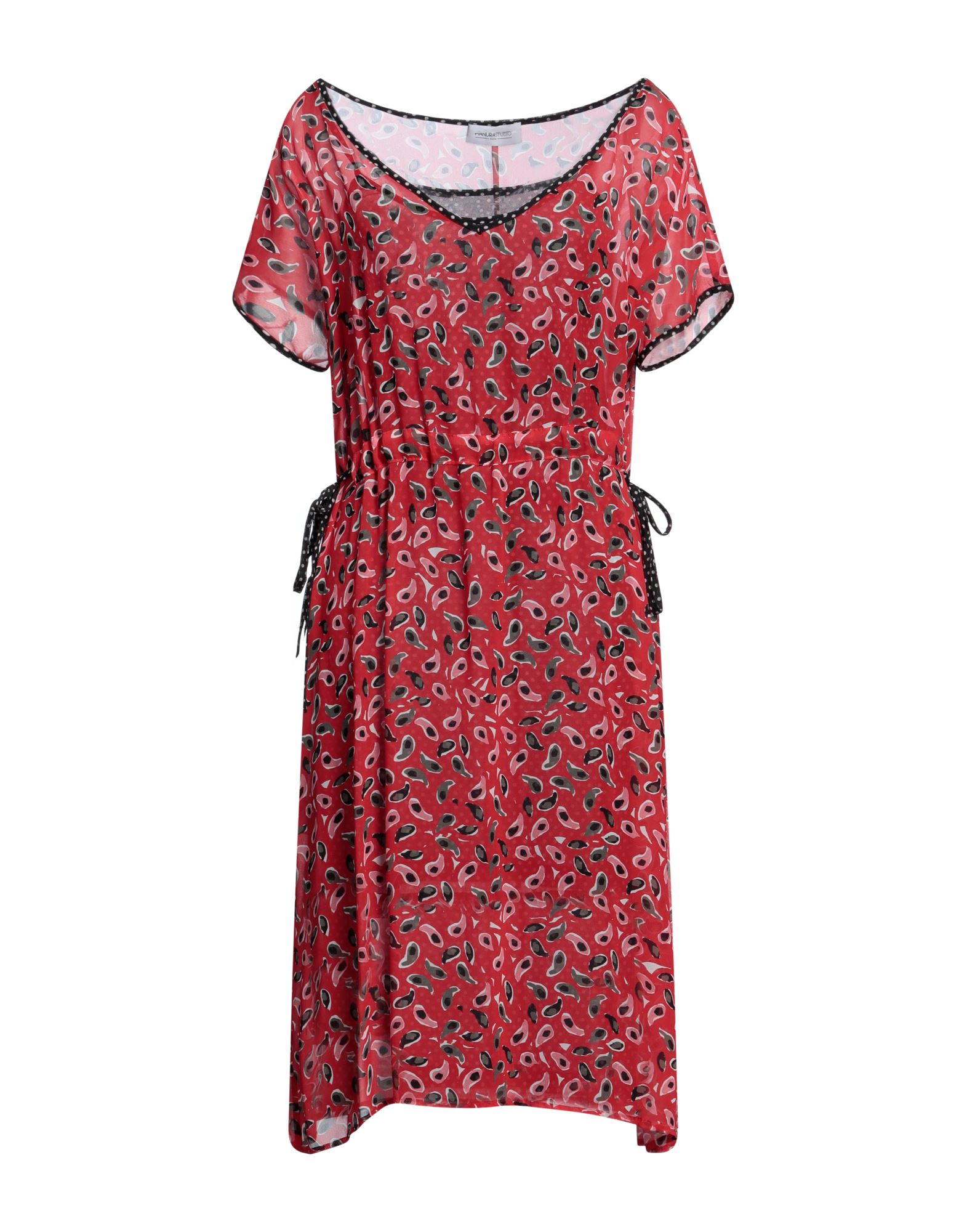 PIANURASTUDIO Midi-kleid Damen Rot von PIANURASTUDIO