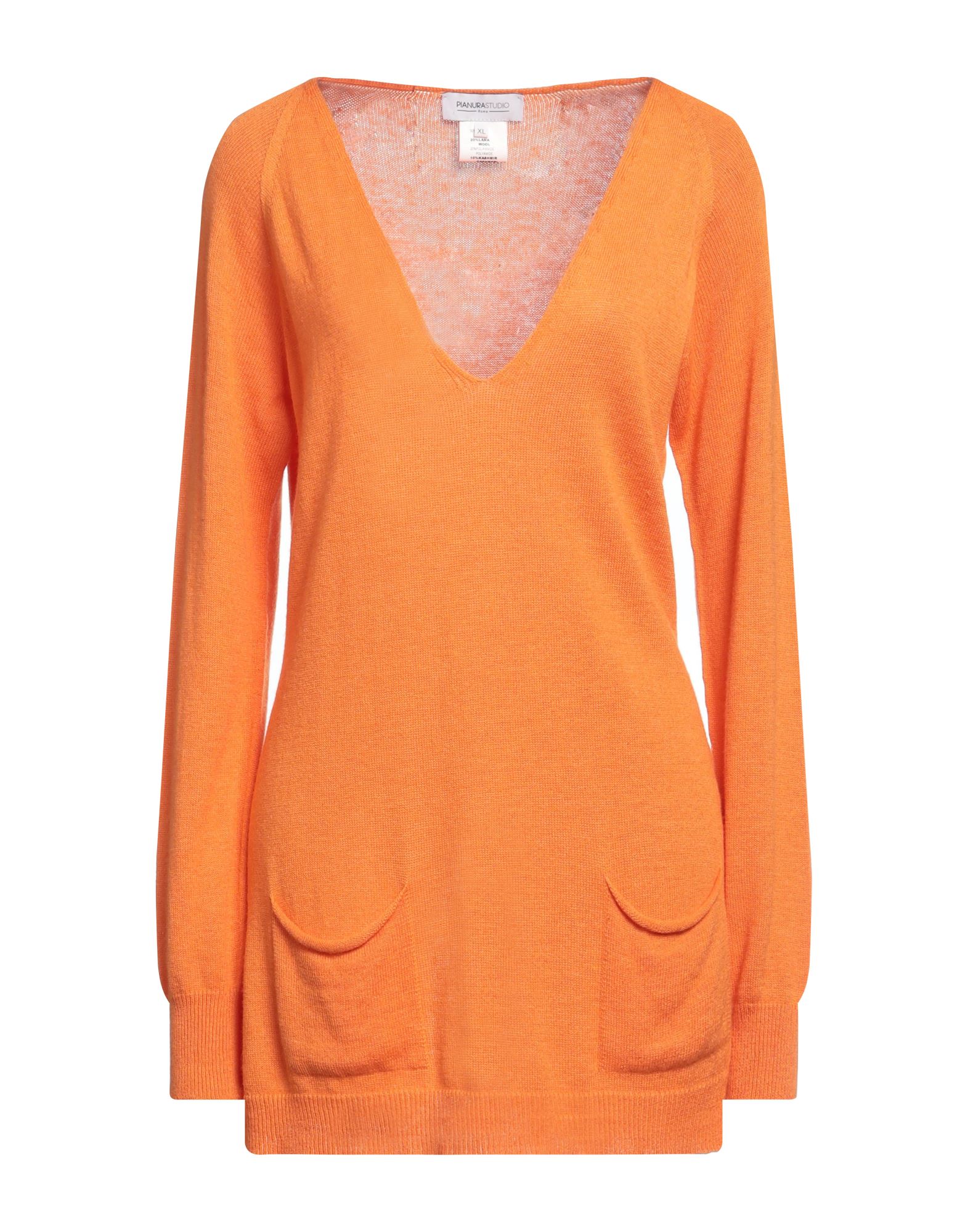 PIANURASTUDIO Pullover Damen Mandarine von PIANURASTUDIO