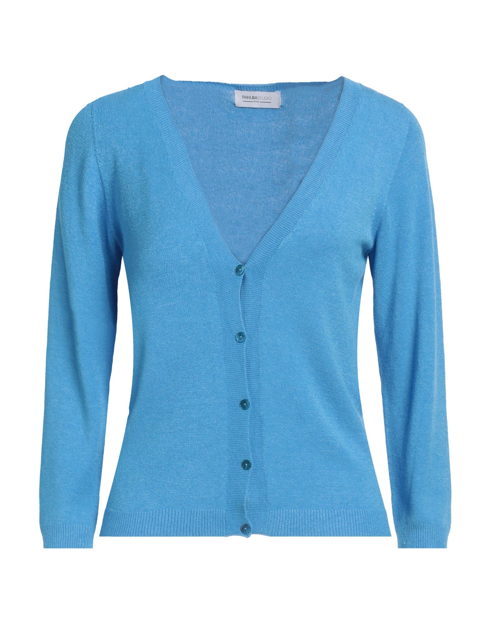 PIANURASTUDIO Strickjacke Damen Azurblau von PIANURASTUDIO