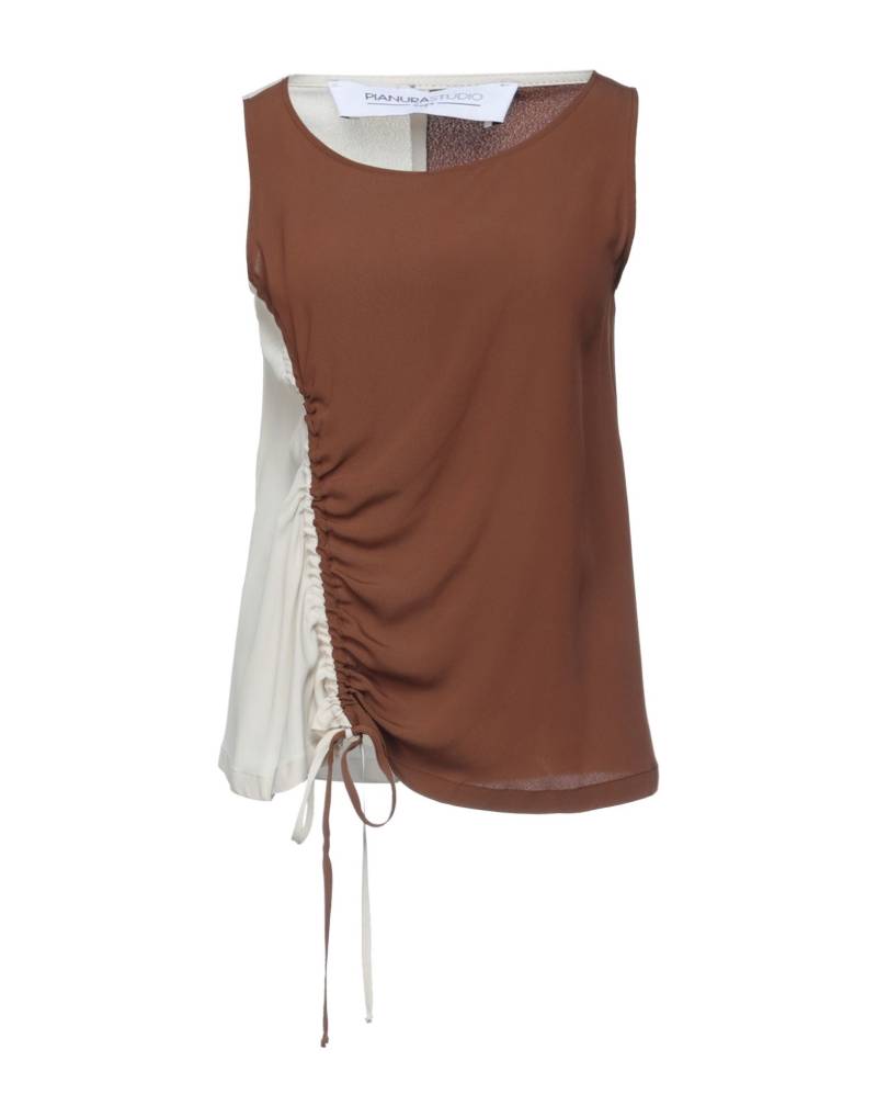 PIANURASTUDIO Top Damen Braun von PIANURASTUDIO