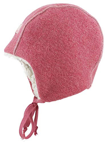 PICKAPOOH Baby/Kinder Wintermütze Jan Bio-Wollwalk/Bio-Baumwolle, Wild Rose, 44 von PICKAPOOH