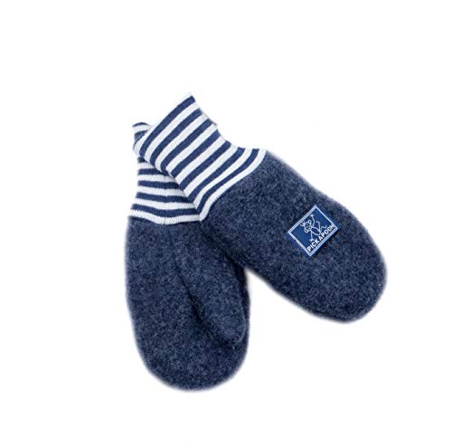 PICKAPOOH Baby und Kinder Bio-Fleecehandschuhe, Dunkelblau, Gr. 3 (bis 4 Jahre) von PICKAPOOH