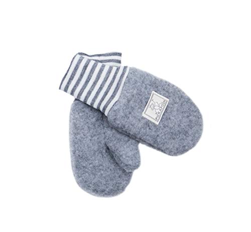 PICKAPOOH Baby und Kinder Bio-Fleecehandschuhe, Grau, Gr. 4 (bis 6 Jahre) von PICKAPOOH