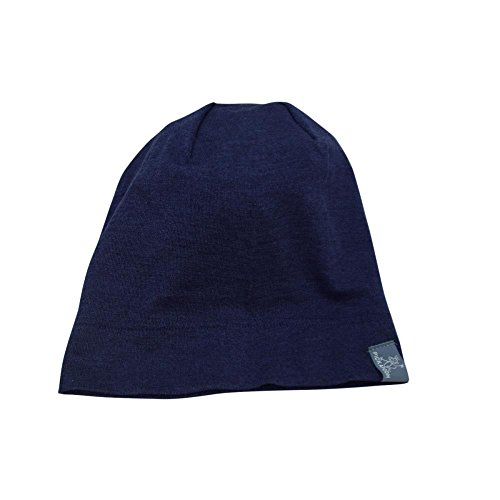 PICKAPOOH Beanie/Mütze Rap Bio-Schurwolle/Seide, Marine Gr. 62 von PICKAPOOH