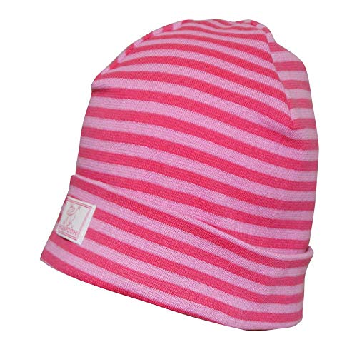 PICKAPOOH Kinder/Damen/Herren Mütze Schlupper Bio-Baumwolle, Himbeere/Pink, Gr. 50 von PICKAPOOH