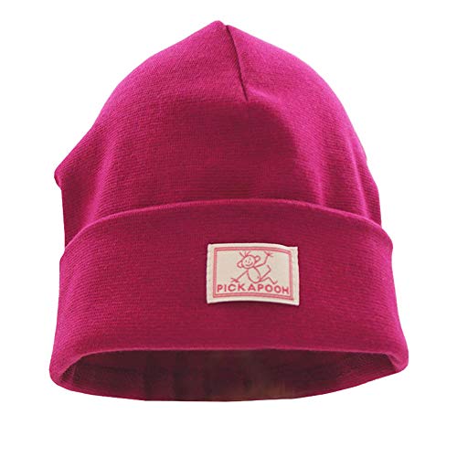 PICKAPOOH Kinder/Damen/Herren Mütze Schlupper Bio-Baumwolle, Orchidee, Gr. 48 von PICKAPOOH
