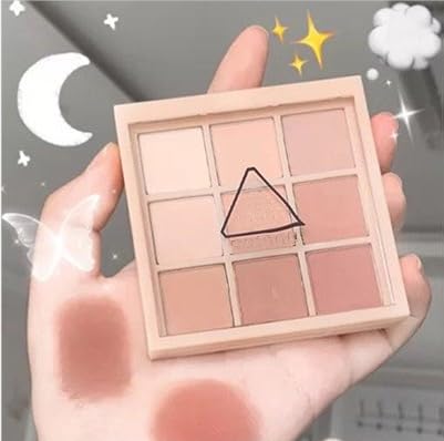 PICKX Eyeshadow Makeup Palette Matte Shimmer 9 Colors High Pigmented Colorful Creamy Texture Eye Shadow Powder Long Lasting Waterproof Eye Shadow Pallet (matte pink) von PICKX