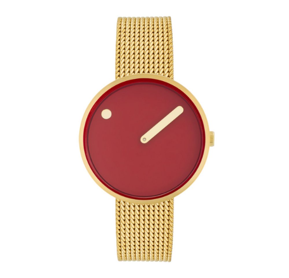PICTO Quarzuhr 34097-0914G, 34 mm Rotes Zifferblatt PICTO Quarzuhr 34097-0914G, 34 mm Rotes Zifferblatt von PICTO