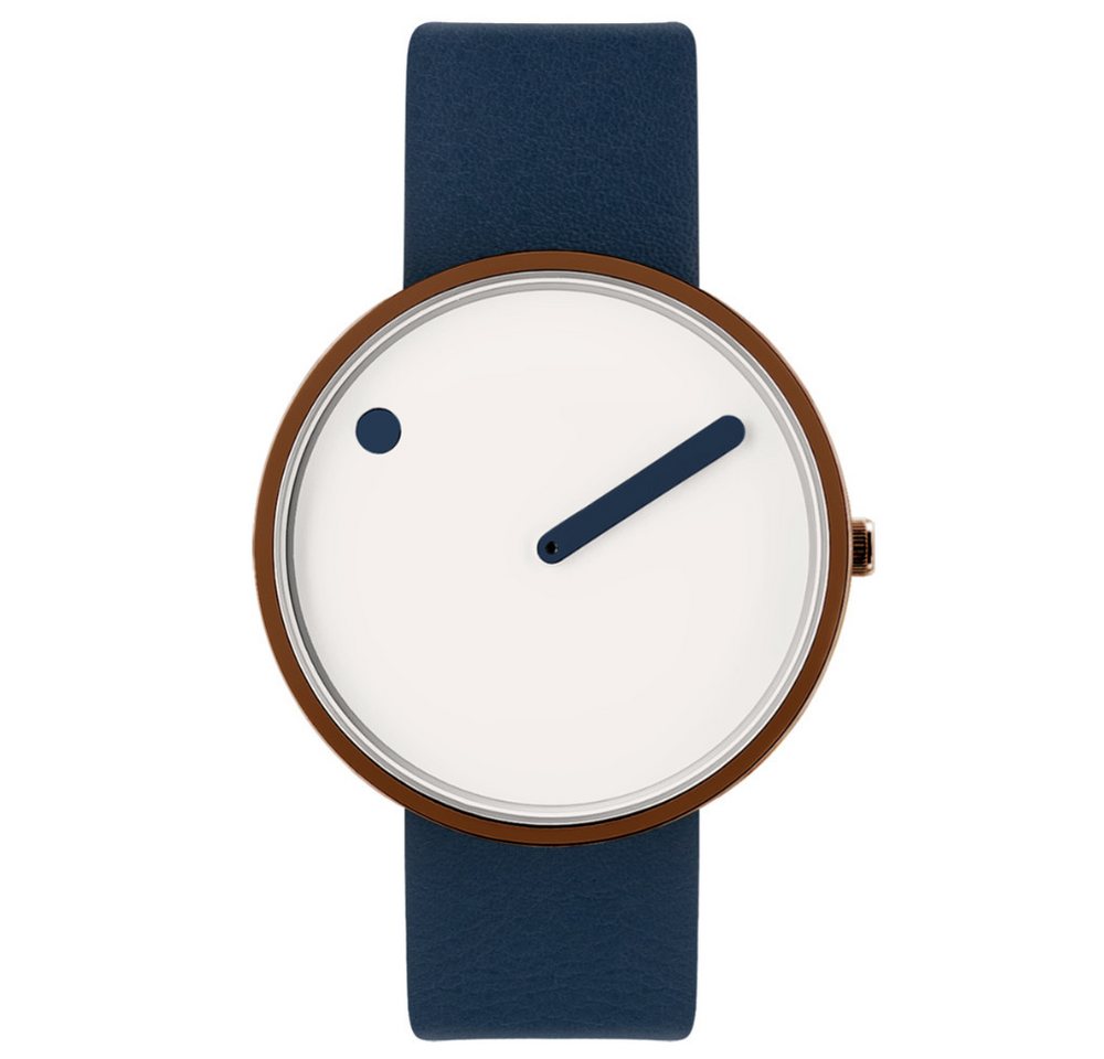 PICTO Quarzuhr 43348-6720C, 40 mm, Creme, Lederband, Mitternachtsblau PICTO Quarzuhr 43348-6720C, 40 mm, Creme, Lederband, Mitternachtsblau von PICTO