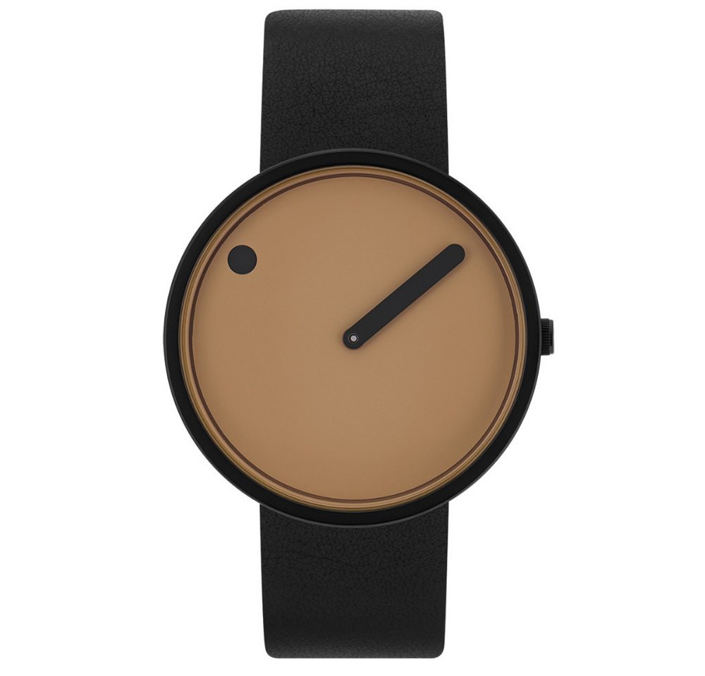 PICTO Quarzuhr 43349-4120B, 40 mm Cappuccino Leder Schwarz PICTO Quarzuhr 43349-4120B, 40 mm Cappuccino Leder Schwarz von PICTO