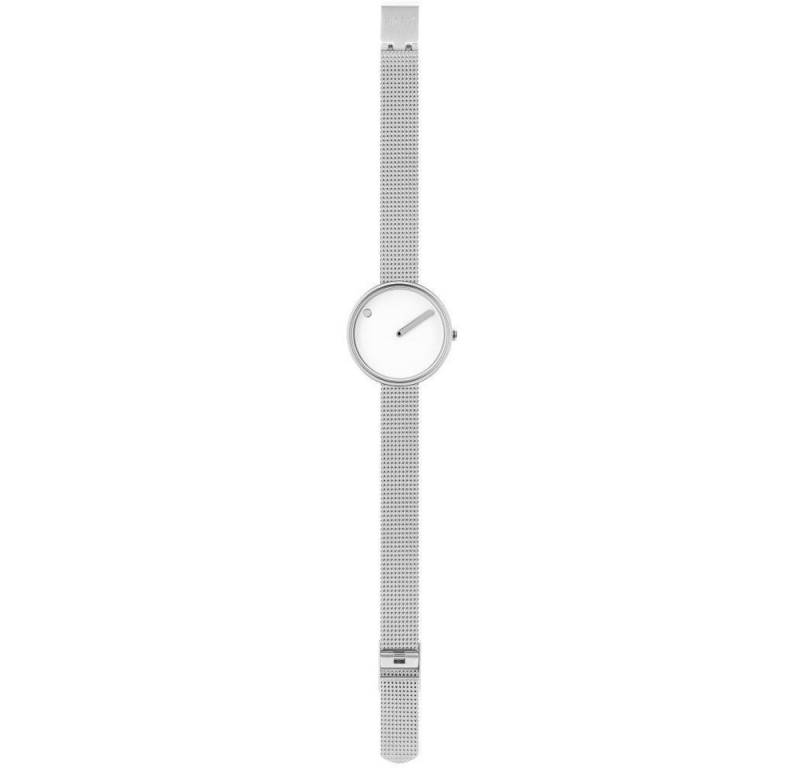 PICTO Quarzuhr PICTO Damen Armbanduhr 43363-0812 weiß / silber D. 30mm Milanaisband PICTO Quarzuhr PICTO Damen Armbanduhr 43363-0812 weiß / silber D. 30mm Milanaisband von PICTO