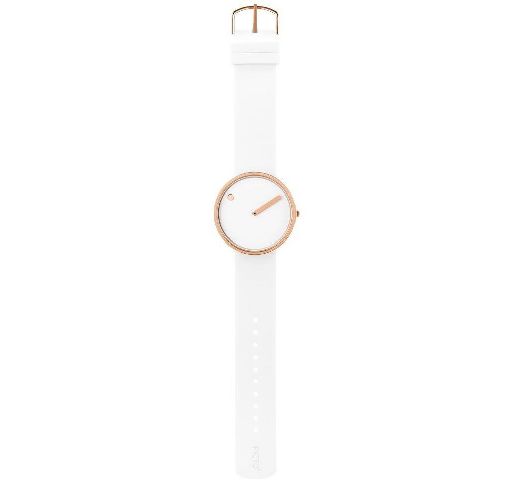 PICTO Quarzuhr PICTO Damen Armbanduhr 43383-0220r, weiß / rosé D. 40mm Silikonband PICTO Quarzuhr PICTO Damen Armbanduhr 43383-0220r, weiß / rosé D. 40mm Silikonband von PICTO