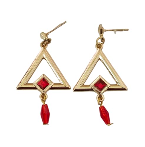 Feuerkrieger Cosplay Ohrringe - Anhänger 3 x 4 cm, XL, Zink, Kein Edelstein von Pidak