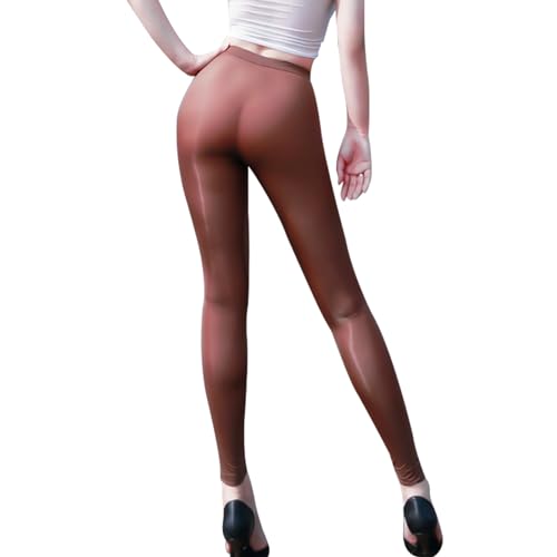 PIDUDU Schöne Beine, Po, Damen-Leggings, durchscheinende Pantalon, Stretch-Leggings, Hose, lange Hose, Braun, Groß PIDUDU Schöne Beine, Po, Damen-Leggings, durchscheinende Pantalon, Stretch-Leggings, Hose, lange Hose, Braun, Groß von PIDUDU