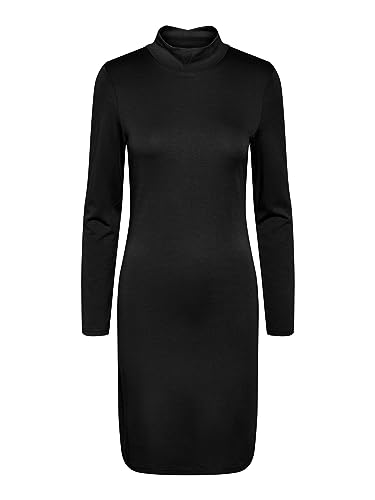 Bestseller A/S Damen Pcnaya T-Neck Dress Noos Kleid, Schwarz, S EU von PIECES