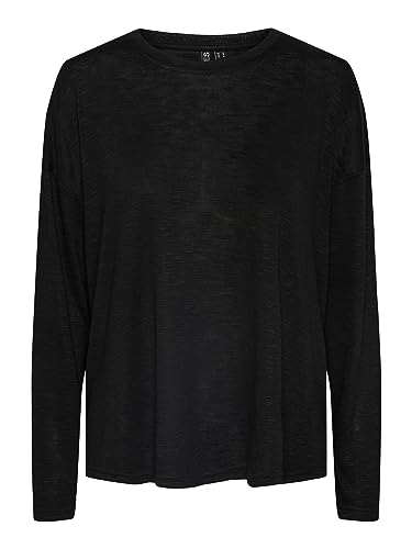 Bestseller A/S Damen Pcnollie Top Noos Langarmshirt, Schwarz, L EU von PIECES