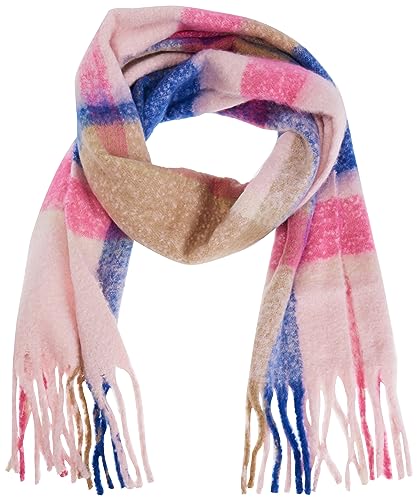Bestseller A/S PIECES Damen PCBEA Long Scarf NOOS BC Winter-Schal,Rose Shadow/AOP:CHECK,Einheitsgröße von PIECES