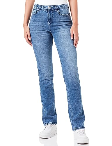 PIECES Damen Straight Jeans Pctylla Mw Mb184 Noos Bc, Blau, 29W / 30L von PIECES