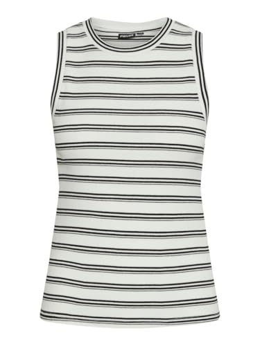 PIECES Damen Pcadie Sl Tank Top Bc Tanktop 17148869 ,Cloud Dancer/Detail:black ,XS PIECES Damen Pcadie Sl Tank Top Bc Tanktop 17148869 ,Cloud Dancer/Detail:black ,XS von PIECES