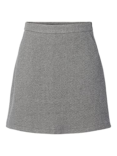 PIECES Damen Pcbaven Hw Skirt, Black/Detail:Melange, M von PIECES