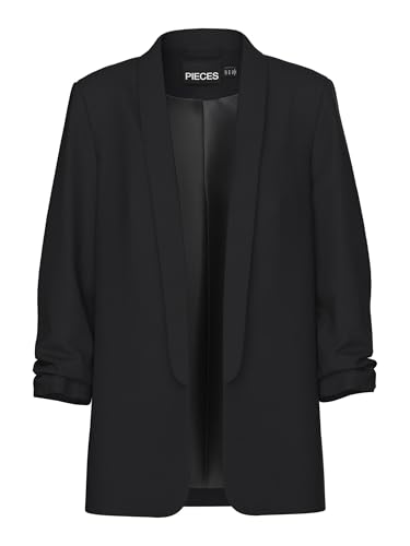 PIECES Damen Pcboss 3/4 Blazer Noos, Schwarz, XXL von PIECES