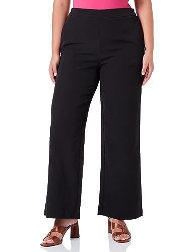 PIECES Damen Pcbossy Hw Wide Plain Pant Noos Qx, Schwarz, 54 Große Größen von PIECES