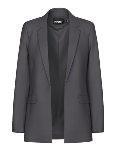PIECES Damen Pcbozzy Ls Loose Blazer Noos Bc Klassischer Blazer, Magnet,S PIECES Damen Pcbozzy Ls Loose Blazer Noos Bc Klassischer Blazer, Magnet,S von PIECES