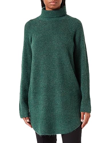 PIECES Damen Pcellen Ls Long Knit Noos Bc Qx, Trekking Green, 42-44 Große Größen von PIECES