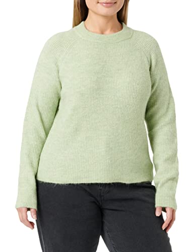 PIECES Damen Pcellen Ls O-Neck Knit Noos Bc, Swamp, L von PIECES