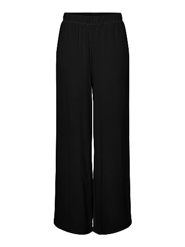 PIECES Damen Pcflore Hw Wide Pants, Schwarz, S PIECES Damen Pcflore Hw Wide Pants, Schwarz, S von PIECES