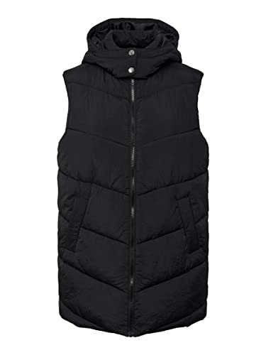 PIECES Damen Pcjamilla Short Puffer Vest Noos Bc, Schwarz, M von PIECES