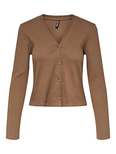 PIECES Damen Pcjeneva Ls Cardigan Noos Bc, Fossil, XL PIECES Damen Pcjeneva Ls Cardigan Noos Bc, Fossil, XL von PIECES