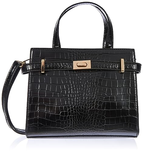 PIECES Damen Pcjill Croco Cross Body, Schwarz, Einheitsgröße von PIECES