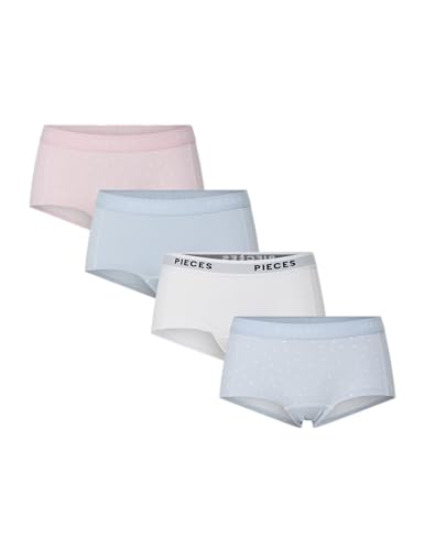 PCLOGO Lady 4 Pack AOP/SOLID NOOS BC von PIECES