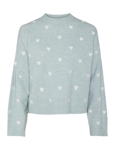 PCPAYA LS EMB HIGH Neck Knit BC von PIECES