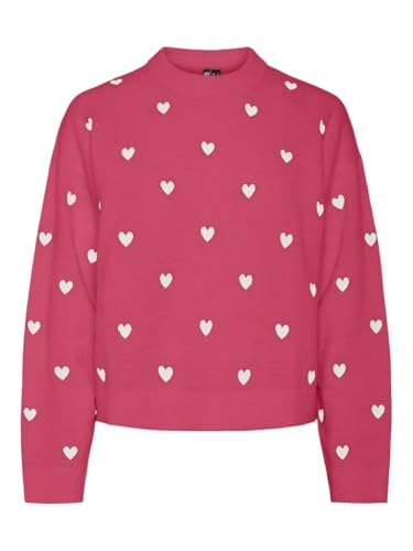 PCPAYA LS EMB HIGH Neck Knit BC von PIECES
